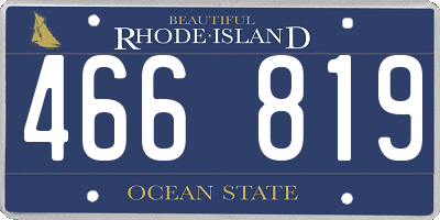 RI license plate 466819