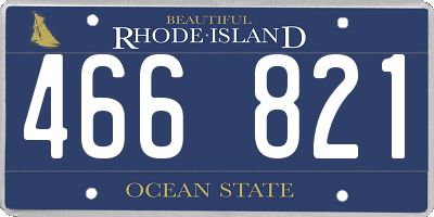 RI license plate 466821