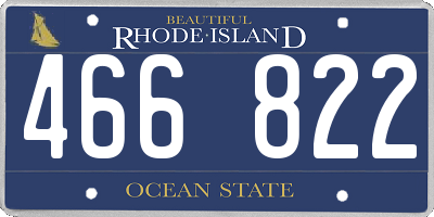 RI license plate 466822