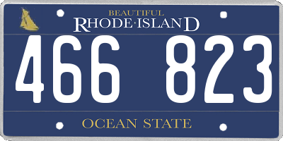 RI license plate 466823