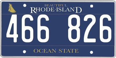 RI license plate 466826