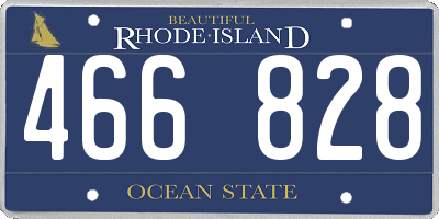 RI license plate 466828