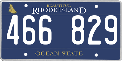 RI license plate 466829