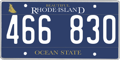 RI license plate 466830