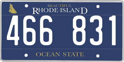 RI license plate 466831