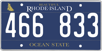 RI license plate 466833