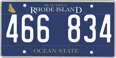 RI license plate 466834