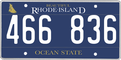 RI license plate 466836