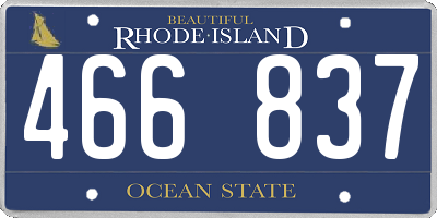 RI license plate 466837