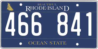 RI license plate 466841
