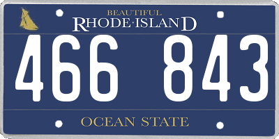 RI license plate 466843