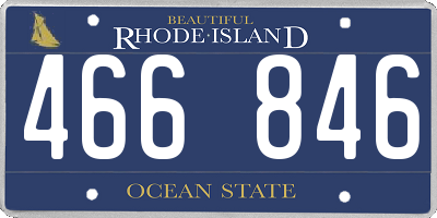 RI license plate 466846