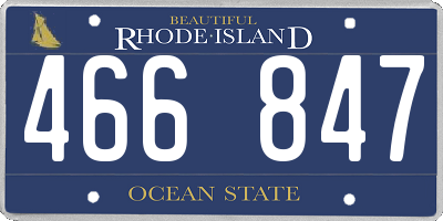 RI license plate 466847