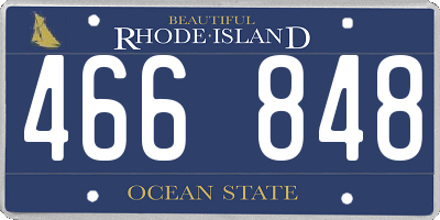 RI license plate 466848