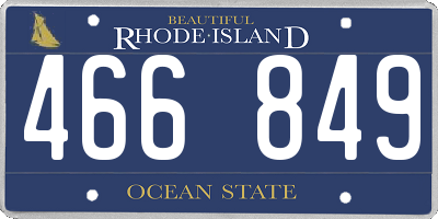 RI license plate 466849