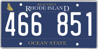 RI license plate 466851