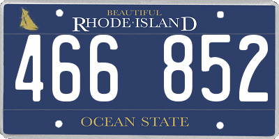 RI license plate 466852