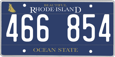 RI license plate 466854