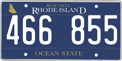 RI license plate 466855