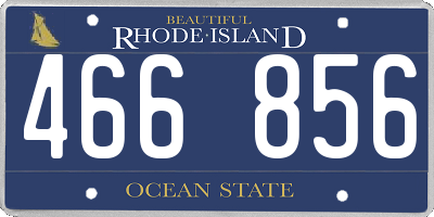 RI license plate 466856