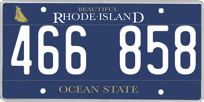RI license plate 466858