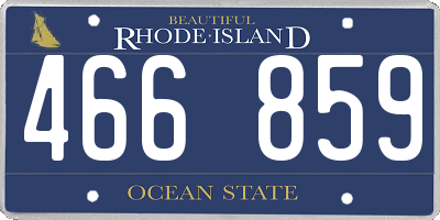 RI license plate 466859
