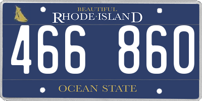 RI license plate 466860