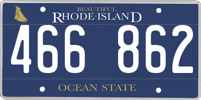 RI license plate 466862
