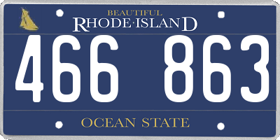 RI license plate 466863
