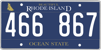 RI license plate 466867