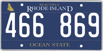 RI license plate 466869