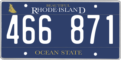 RI license plate 466871