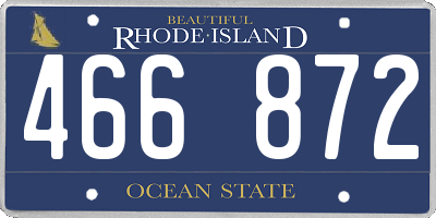 RI license plate 466872