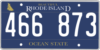 RI license plate 466873