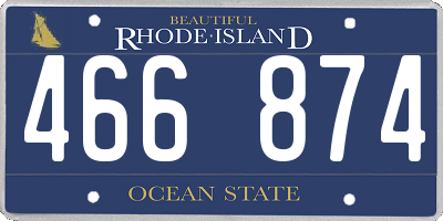 RI license plate 466874