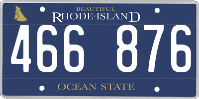 RI license plate 466876