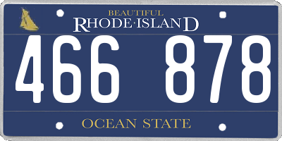 RI license plate 466878