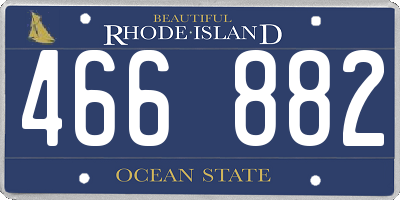 RI license plate 466882