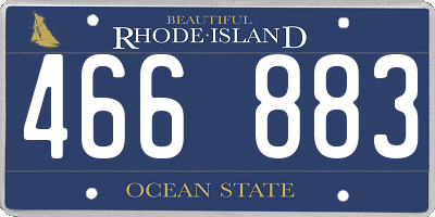 RI license plate 466883