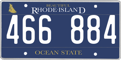 RI license plate 466884