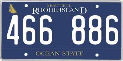 RI license plate 466886
