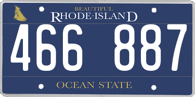 RI license plate 466887