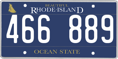 RI license plate 466889