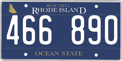 RI license plate 466890