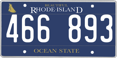 RI license plate 466893