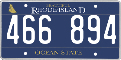 RI license plate 466894