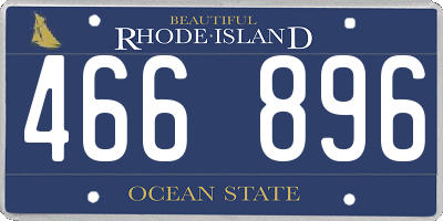 RI license plate 466896