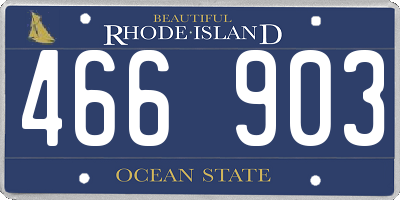 RI license plate 466903