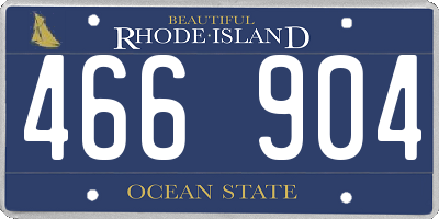 RI license plate 466904