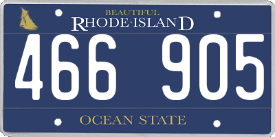 RI license plate 466905